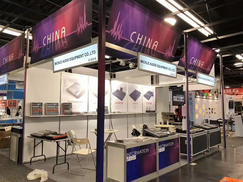MICKLE AUDIO mixer display at The NAMM Show