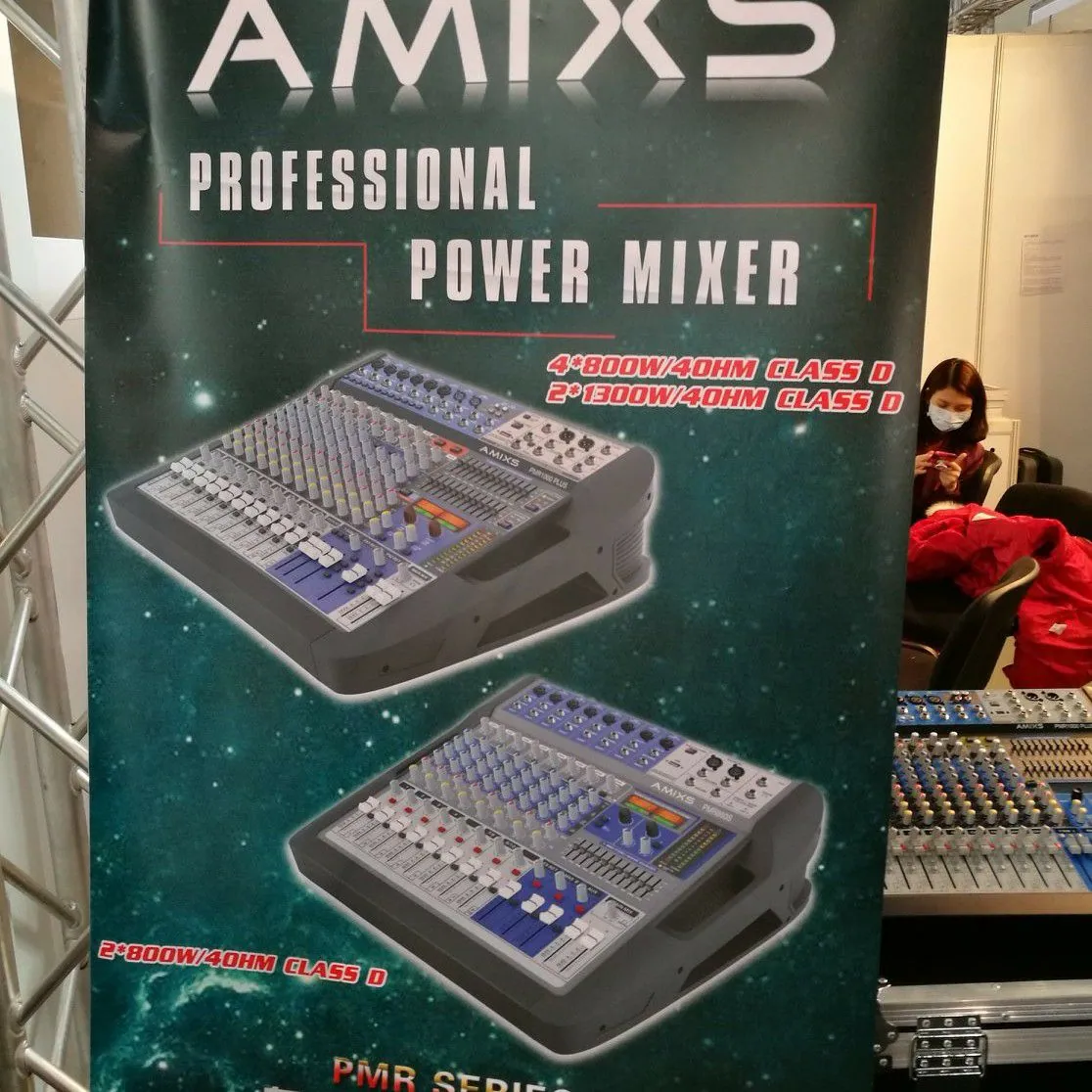 AMIXS professional powered mixer display at The NAMM Show