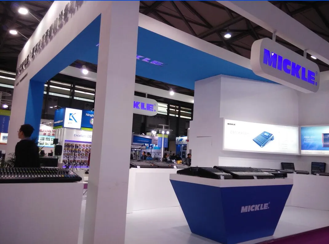 MICKLE AUDIO mixer exhibition booth in Shanghai in 2016