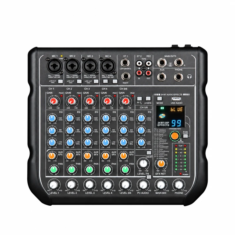 AMIXS UAX8.2 eight-channel mini mixer front panel