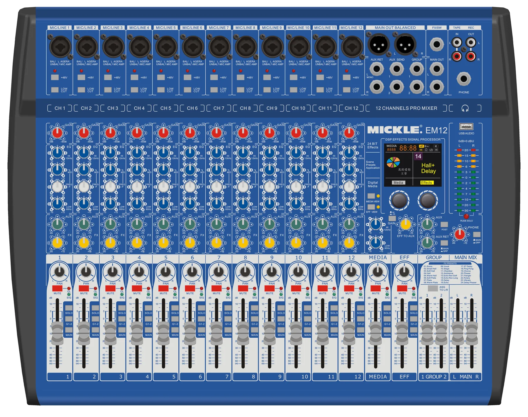 MICKLE EM12 Analog Mixer main product view