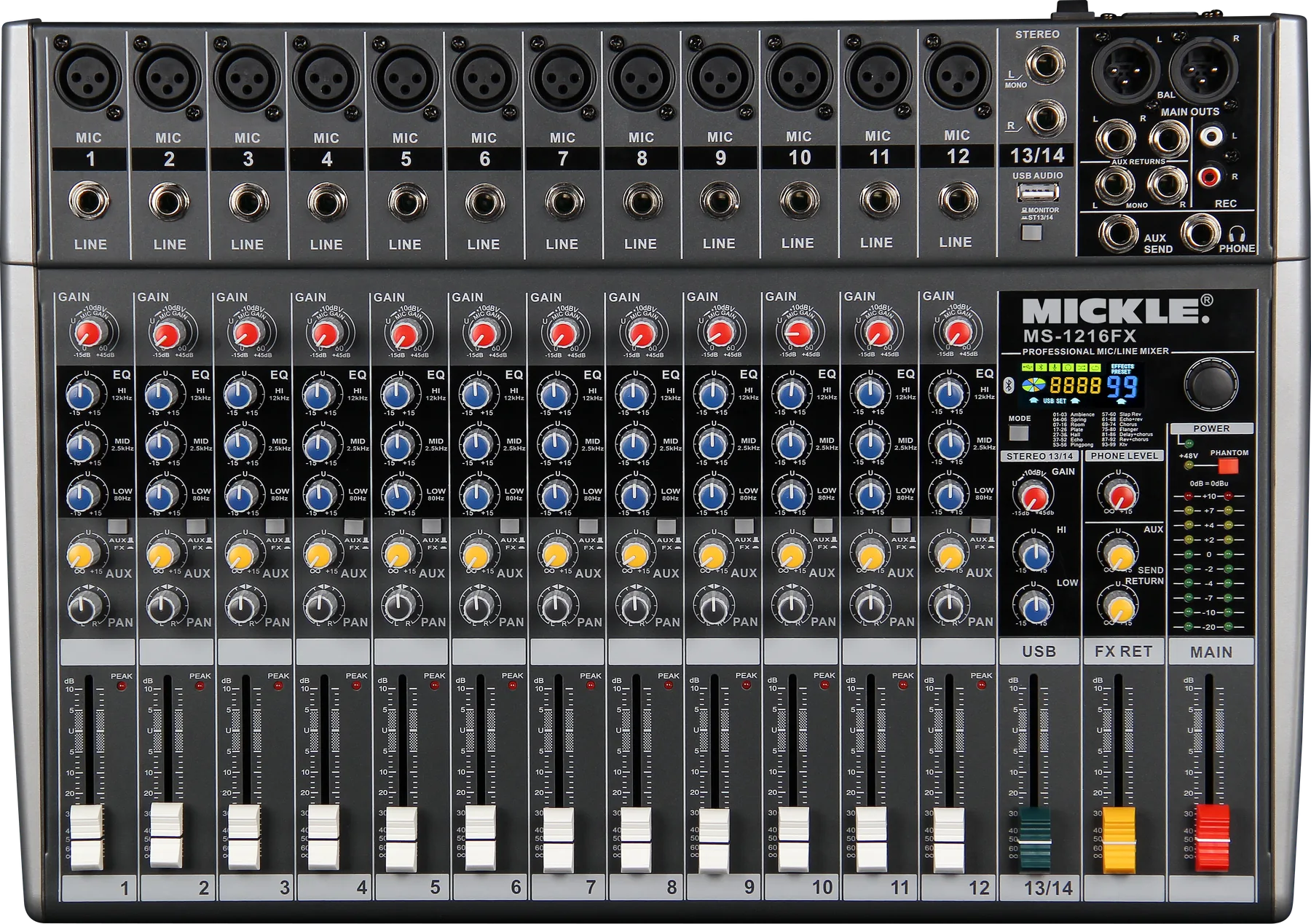 MICKLE LCD-MS 1216 Analog Mixer main product view