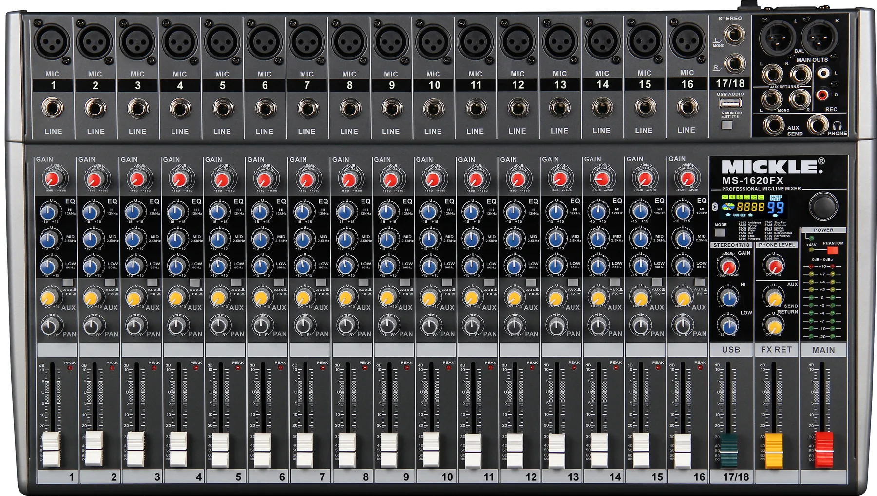 MICKLE LCD-MS 1620 Analog Mixer main product view