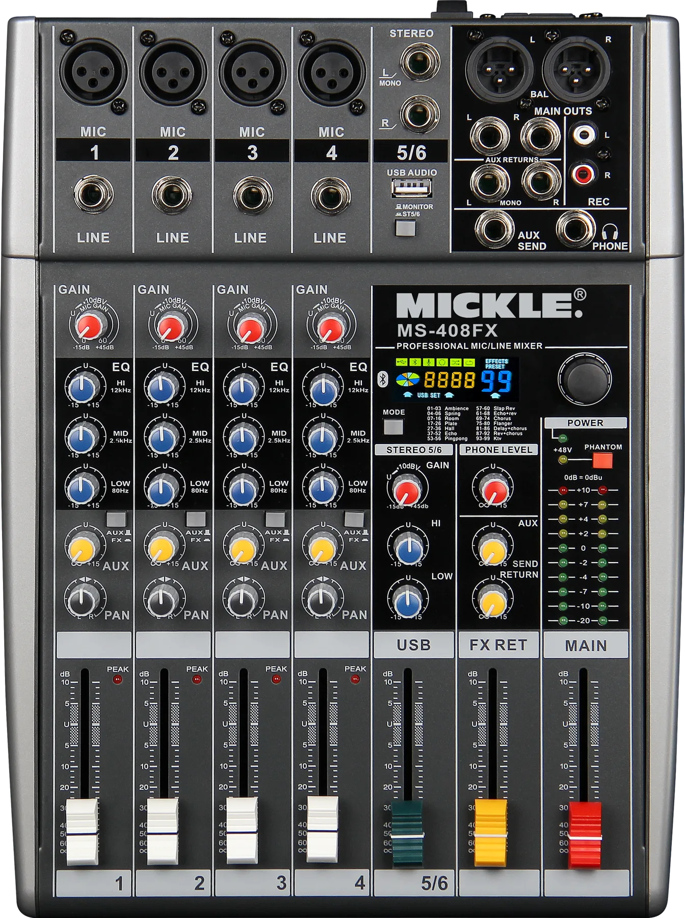 MICKLE LCD-MS 408 Analog Mixer main product view