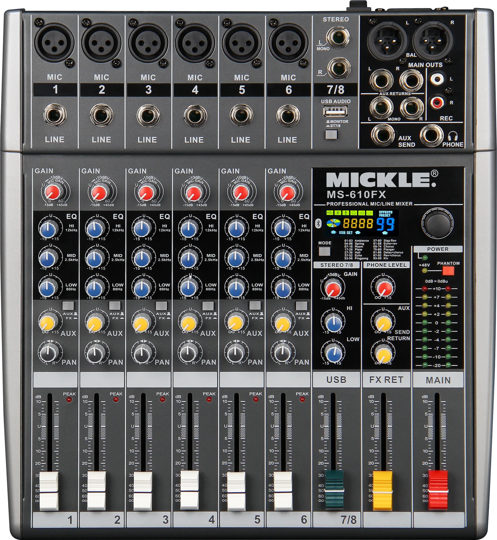 MICKLE LCD-MS 610 Analog Mixer main product view