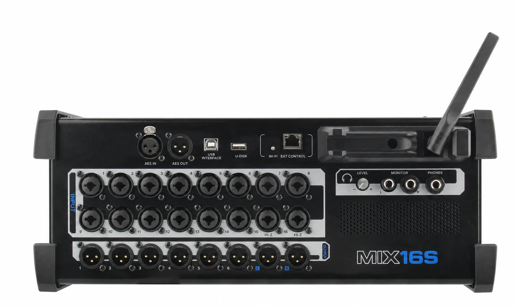MICKLE MIX16S 16-input digital stagebox front panel