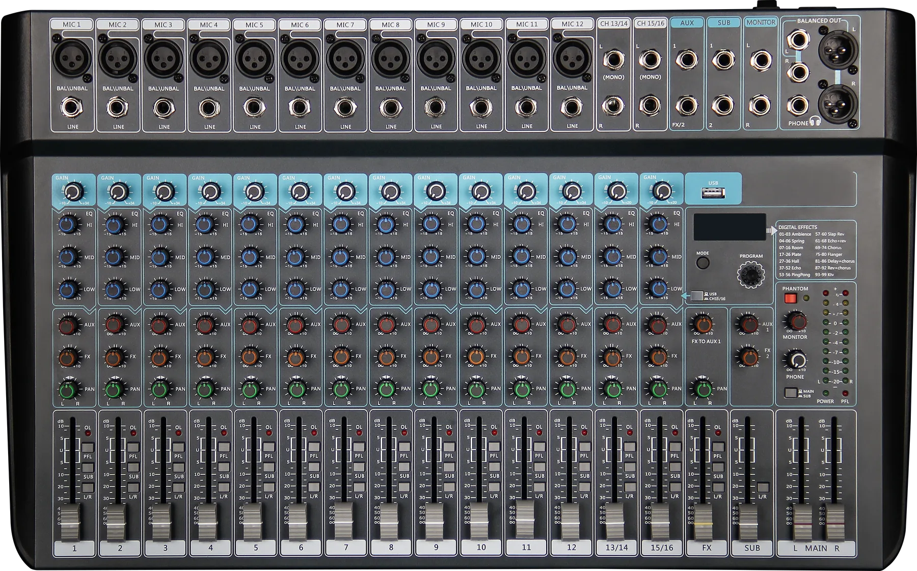 MICKLE MX1602 Analog Mixer main product view