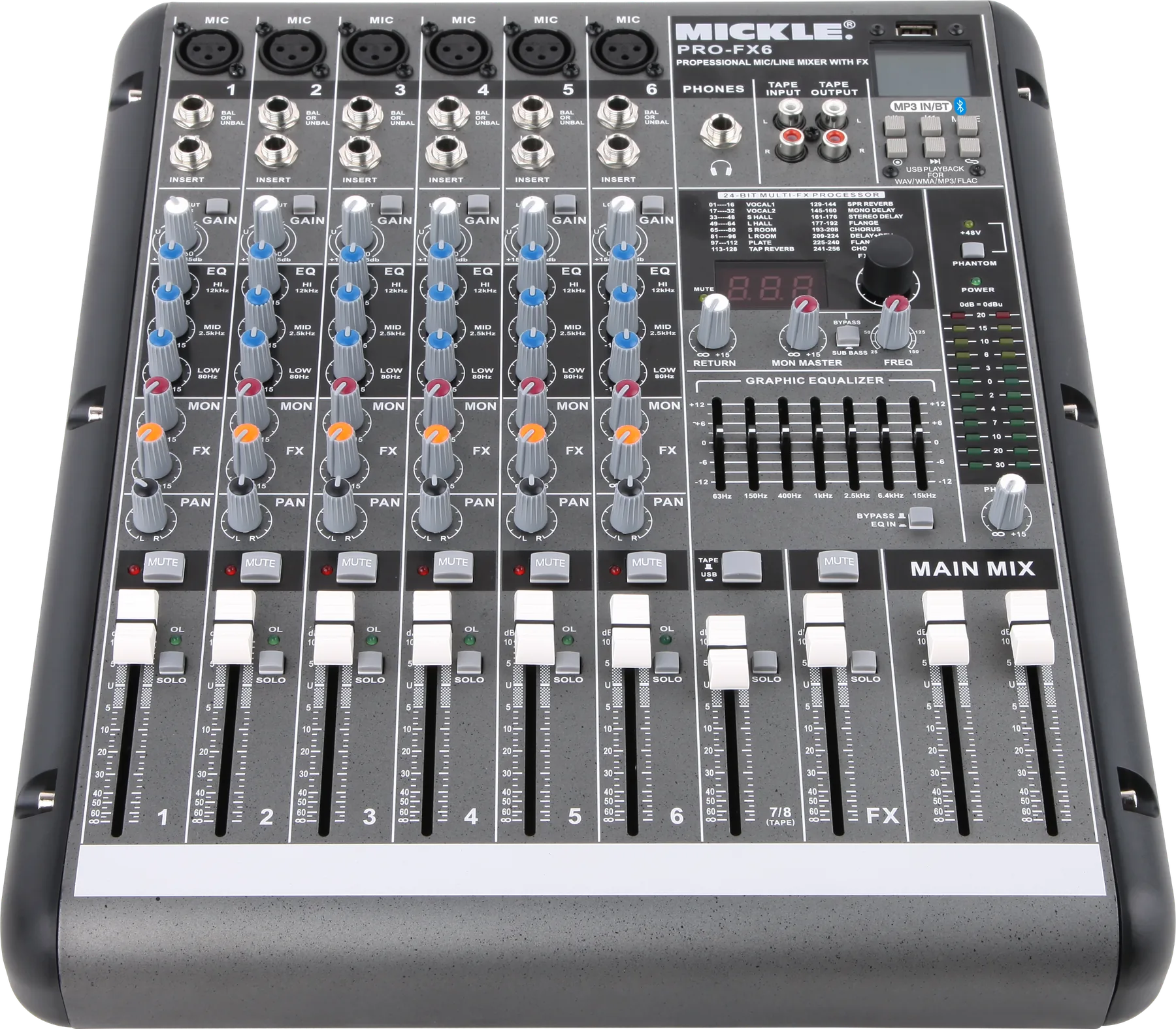 MICKLE PRO-FX6 Analog Mixer main product view